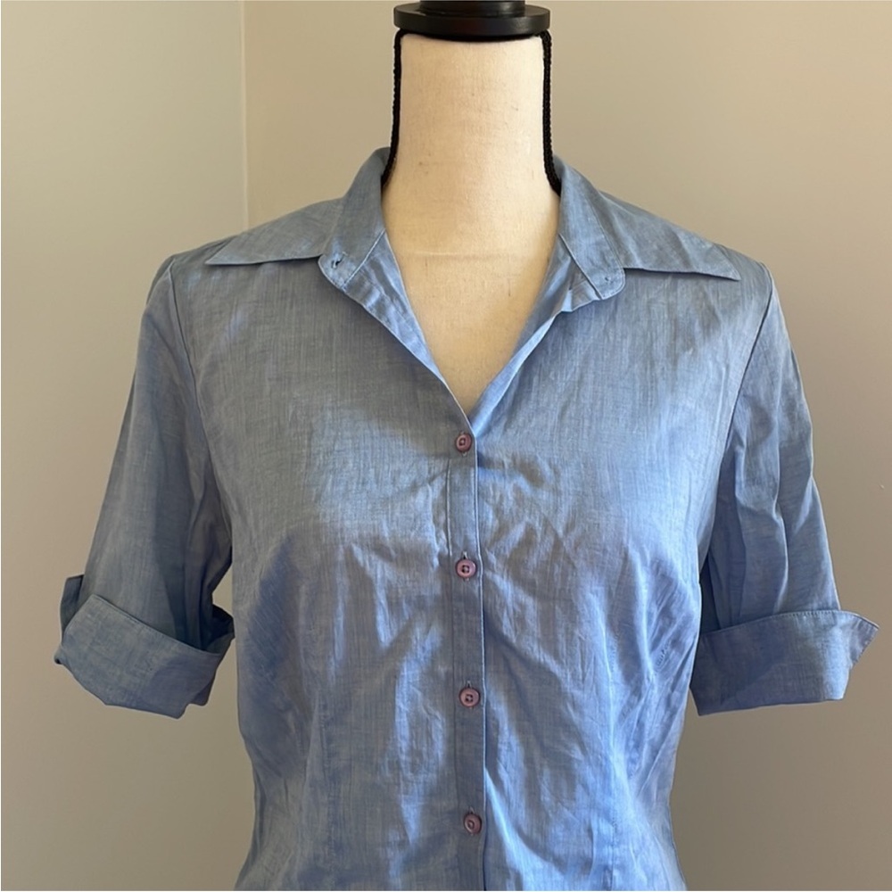 LOFT Sky Blue Cotton Shirt